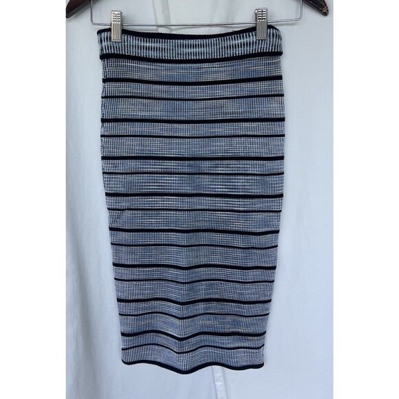 Ronny Kobo Jayme Skirt in Black Multi Stretch Knit XS Bodycon Timeless Office - Picture 3 of 8